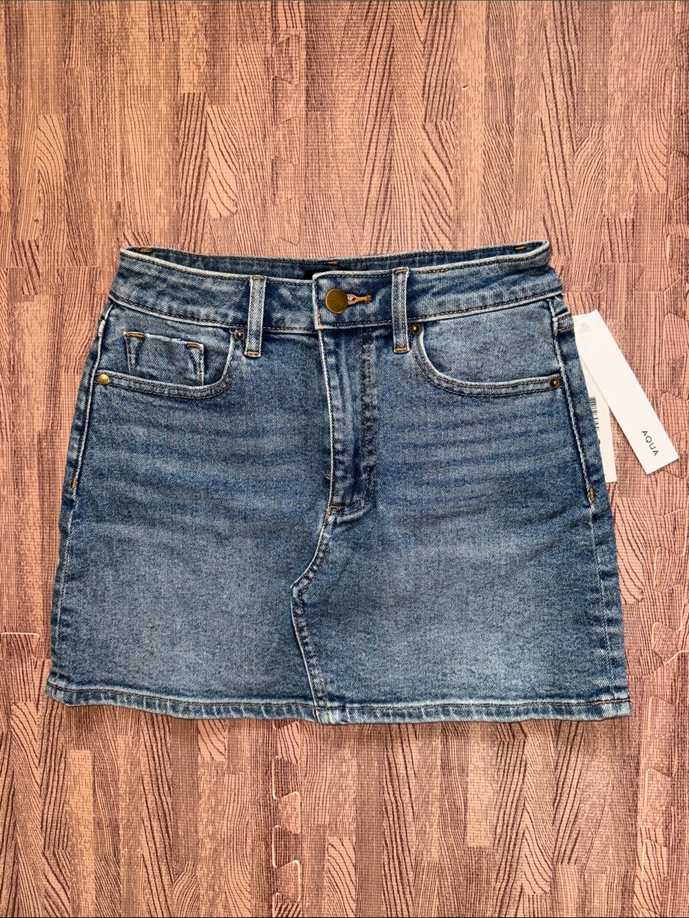 AQUA DENIM MINI SKIRT SIZE 24 *NEW WITH TAGS*